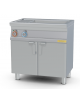 Cuocipasta elettrico - vasca Lt 40, rubinetto carico acqua, sfioratore + scarico a pavimento  - cm 80x55x90h (CESTI ESCLUSI)