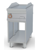 Fry-top elettrico passante liscio cromato su mobile a giorno - piastra cm 36x85 2 zone di cottura - cm 40x110x90h