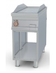 Fry-top elettrico passante rigato cromato su mobile a giorno - piastra cm 36x85 2 zone di cottura - cm 40x110x90h