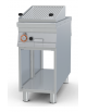 Griglia a pietra lavica a gas passante su mobile a giorno, griglia in acciaio inox regolabile - 1 zona cottura - cm 40x110x90h