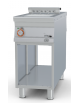 Griglia elettrica contact passante su mobile a giorno, cottura diretta su resistenza in acciaio inox ribaltabile - cm 40x110x90h