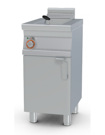 Friggitrice elettrica su mobile, Lt 13, vasca cm 24x35x32h, 1 cesto - cm 40x55x90h