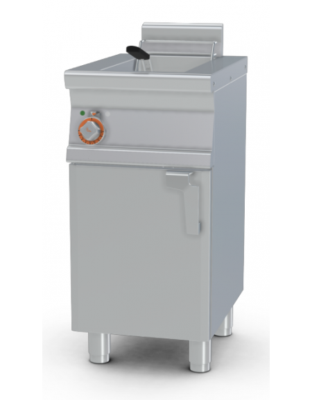 Friggitrice elettrica su mobile, Lt 13, vasca cm 24x35x32h, 1 cesto - cm 40x55x90h
