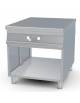 Piano lavoro passante in AISI 304 su mobile a giorno, 2 cassetti, 2 bacinelle GN-1/1 e 2 bacinelle GN-1/3 - cm 40x110x90h