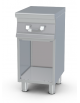 Piano di lavoro inox AISI 304 su mobile a giorno - 1 cassetto, 1 bacinella GN2/3 inox- cm 40x55x90h