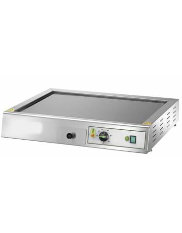 Fry top elettrico da banco in vetroceramica - monofase 3 kw - piastra liscia cm 60x40