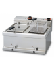 Friggitrice elettrica da banco - 2 vasche Lt 8+8, cm 22x32,5x20h cad.  - trifase Kw 10,8 - cm 60x51x25h