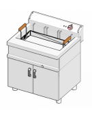 Friggitrice elettrica su mobile per pasticceria Lt 24, vasca cm 70x42,5x17,5h - trifase Kw 10,2, voltaggio 230V~3 - cm 60x70x85h