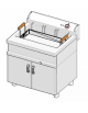 Friggitrice elettrica su mobile per pasticceria Lt 24, vasca cm 70x42,5x17,5h - potenziata trifase Kw 18 - cm 60x70x85h