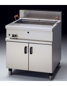 Friggitrice a gas su mobile per pasticceria Lt 28, dim. vasca cm 70x38x24h - dimensioni tot. cm 80x70x85h