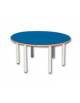 TAVOLINO ROTONDO PER SCUOLA MATERNA - PIANO IN NOBILITATO - CM Ø90x55H - GRANDEZZA 2 - GAMBE IN ACCIAIO Ø MM 40