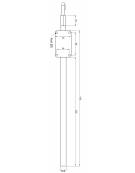 Argano tendirete in ottone di ricambio con uncino.