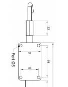 Argano tendirete in ottone di ricambio con uncino.