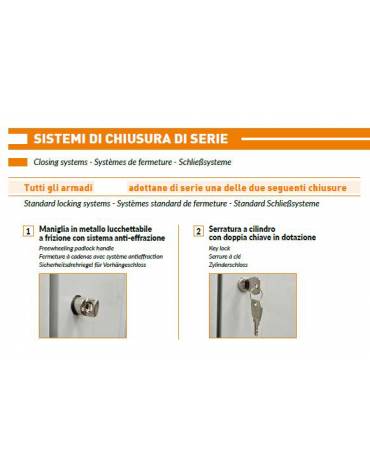 ARMADIO A DUE POSTI PER CAMERA DI DEGENZA
