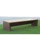 Panchina piana con doghe in legno di pino con finitura zincata verniciata - cm 230x67,5x47h