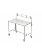 Tavolo carrellato per sala operatoria o porta strumenti, in acciaio inox AISI 304 - 1 ripiano - cm 120x65x95h