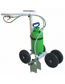 Carrello segnacampo a vernice ecologica, pompa manuale, munito di 4 ruote