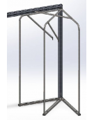 Porte pallamano in alluminio con frontone richiudibile - cm 300x200 profondità cm 100 - verniciate bianco blu