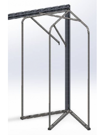 Porte pallamano in alluminio con frontone richiudibile - cm 300x200 profondità cm 100 - verniciate bianco blu