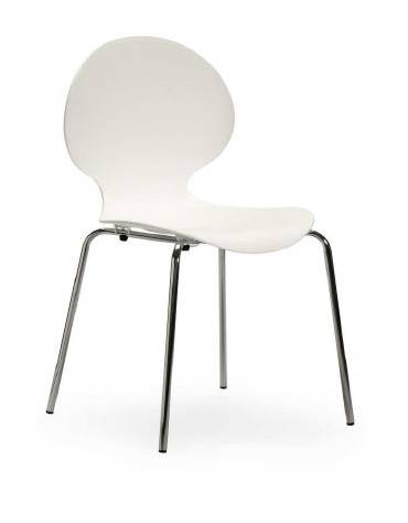 SEDIA SOVRAPPONIBILE IN FAGGIO MASSELLO C/SEDILE IN LAMINATO - B