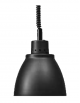 Lampada riscaldante in alluminio anodizzato, potenza 250 W - diametro 225 mm con luce rossa - colore nero opaco