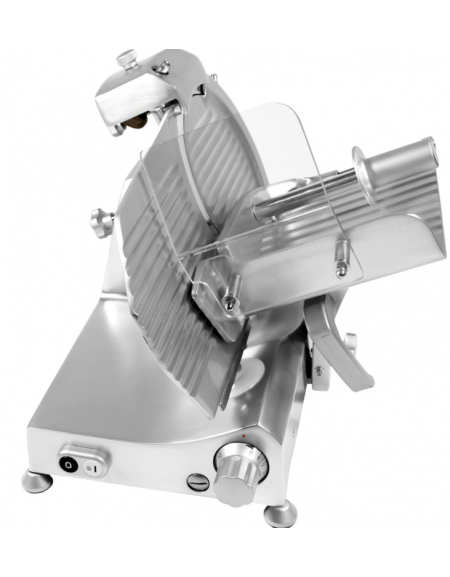 Affettatrice a gravità con affilatoio fisso, struttura in lega di alluminio - mm 485x650x440h