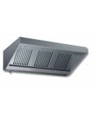 Cappa inox a parete con motore per ristorante cm 200x90x45h