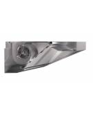 Cappa inox a parete con motore per ristorante cm 200x90x45h