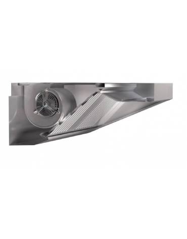 Cappa inox a parete con motore per ristorante cm 200x90x45h