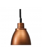 Lampada riscaldante in alluminio anodizzato, potenza 250 W - diametro 225 mm con luce rossa - colore rame opaco