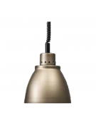 Lampada riscaldante in alluminio anodizzato, potenza 250 W - diametro 225 mm con luce rossa - colore bruno opaco