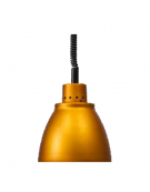 Lampada riscaldante in alluminio anodizzato, potenza 250 W - diametro 225 mm con luce rossa - colore arancio opaco