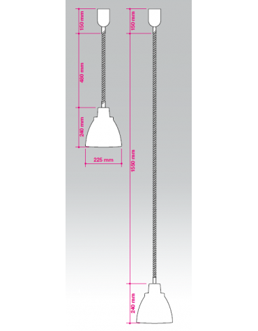 Lampada riscaldante in alluminio anodizzato, potenza 250 W - diametro 225 mm con luce bianca - colore arancio opaco