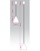 Lampada riscaldante in alluminio anodizzato, potenza 250 W - diametro 225 mm con luce bianca - colore bruno opaco