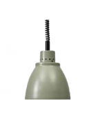 Lampada riscaldante in alluminio verniciato, potenza 250 W - diametro 225 mm con luce bianca - colore grigio cemento semilucido