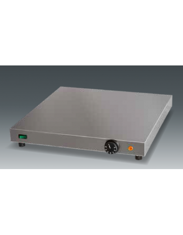 Piano caldo con superficie riscaldata in acciaio inox - potenza Watt 600 -  mm 500x500x70h