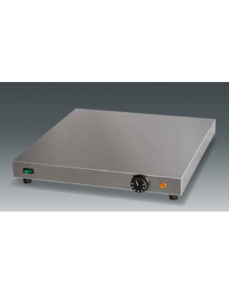 Piano caldo con superficie riscaldata in acciaio inox - potenza Watt 600 -  mm 500x500x70h