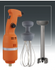 Mixer ad immersione con variatore di velocità + frusta e mescolatore in acciaio inox - potenza Watt 250 - rpm 2.500/ 15.000