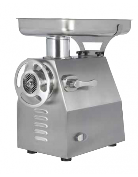 Tritacarne in acciaio inox con inversione di marcia, attacco 22 - monofase Kw 1,5 - dim. mm 435x260x525h