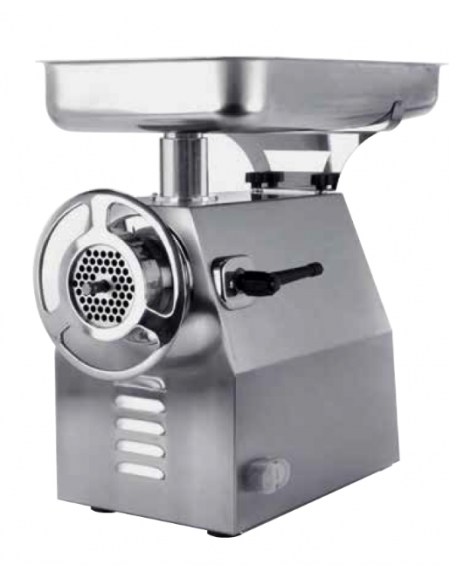 Tritacarne in acciaio inox con inversione di marcia, attacco 32 - monofase Kw 1,6  - dim. mm 510x260x525h