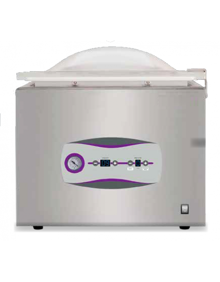 Macchina sottovuoto a campana in acciaio inox AISI304, barra saldante mm 365 - potenza Watt 370 - dim. mm 370x440x215h