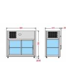 Vetrina refrigerata espositiva ventilata L. 800 x P. 410 x A. 920 -