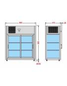 Espositore refrigerato ventilato da banco mm 800x410x920h