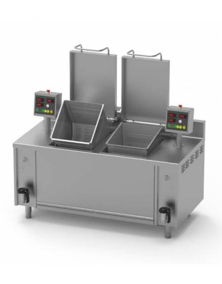 Cuocipasta cuocitore atomatico a gas a una vasca da Lt 150 - cm 90x90x90h