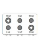Cucina a gas ermetica 6 fuochi su forno a gas statico full size - potenza fuochi 2x6kw+2x10kw+2X11Kw - cm 120x90x90h