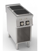 Cucina elettrica trifase-8kw  su vano aperto, 2 piastre quadre cm 30x30 - dim tot. cm 40x90x90h