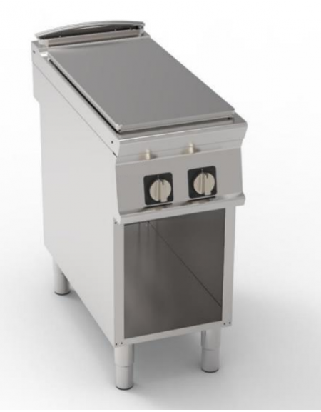 Tuttapiastra elettrico su vano aperto - 2 zone cottura, piastra cm 37,4x72 - potenza totale 7Kw trifase - cm 40x90x90h