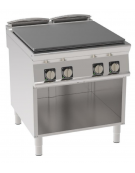 Tuttapiastra elettrico su vano aperto - 4 zone cottura, piastra cm 77x68,4 - potenza totale 7Kw trifase - cm 80x90x90h