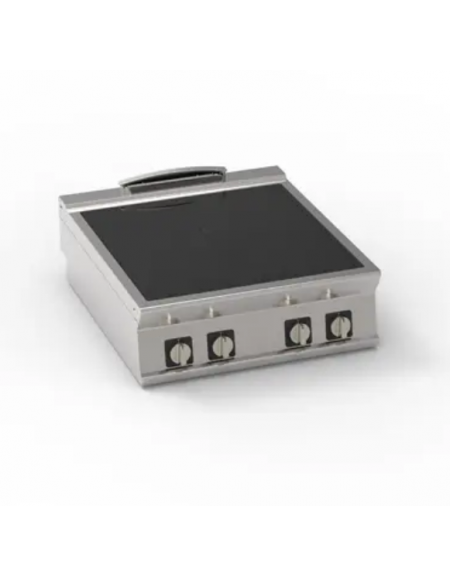 Piano di cottura elettrico trifase-13,6kw da banco, con 4 piani di cottura in vetroceramica - cm 80x90x28h