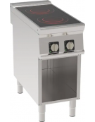 Piano di cottura elettrico trifase-6,8kw su vano aperto cm 33x76,1x39,5h, 2 piani di cottura in vetroceramica - cm 40x90x90h